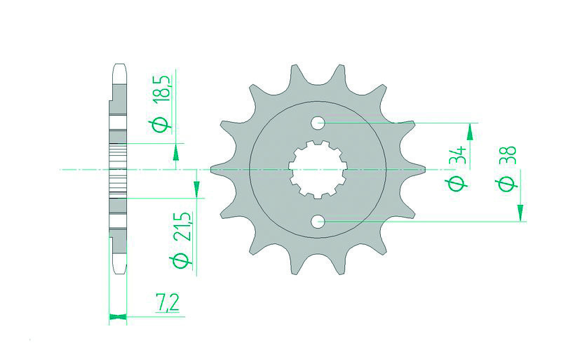 Pignon AFAM acier standard 20320 - 520 