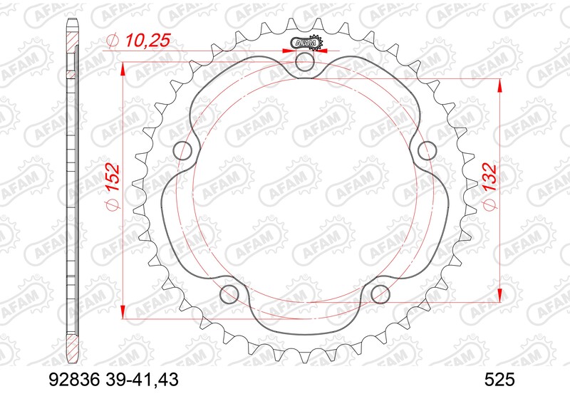 Couronne AFAM acier standard - 525 