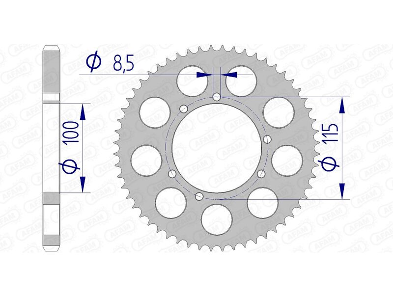 Couronne AFAM alu standard - 428
