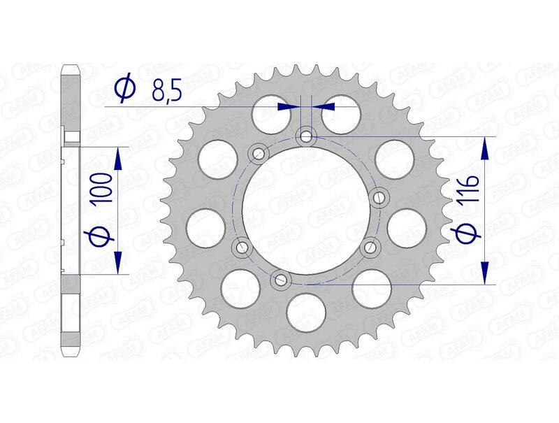 Couronne AFAM aluminium 93303 - 520 