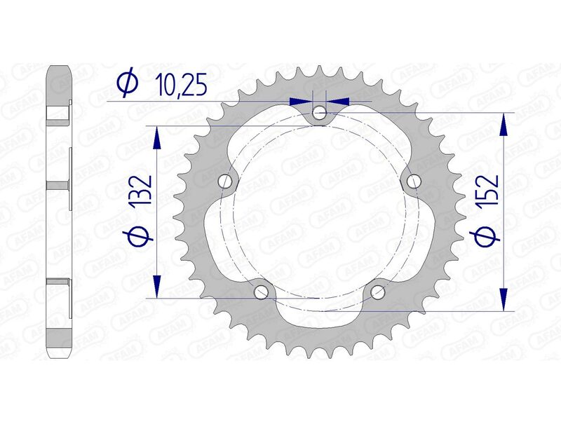 Couronne AFAM aluminium 93836 - 525 
