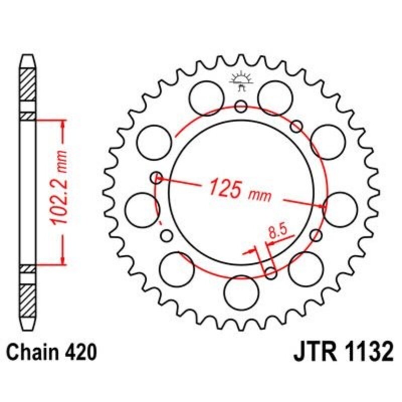 Couronne JT SPROCKETS Acier Standard - 420 