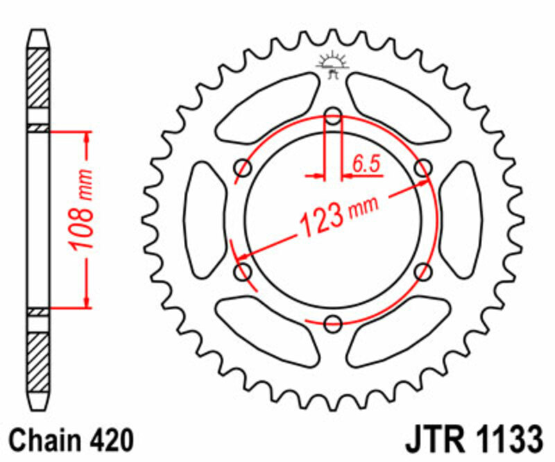 Couronne JT SPROCKETS acier standard 1133 - 420 