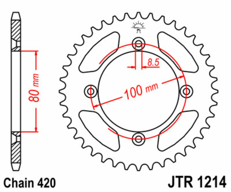 Couronne JT SPROCKETS acier standard 1214 - 420 
