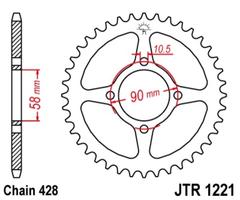 Couronne JT SPROCKETS Acier Standard - 428