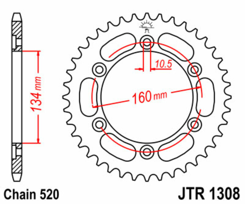 Couronne JT SPROCKETS Acier Standard - 520