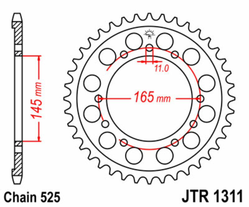 Couronne JT SPROCKETS Acier Standard - 525