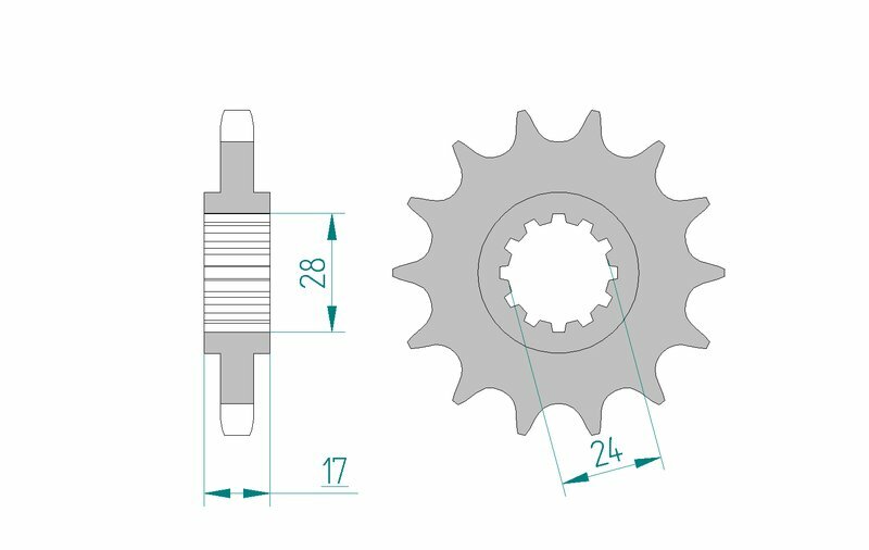 Pignon AFAM acier standard 20504 - 530 