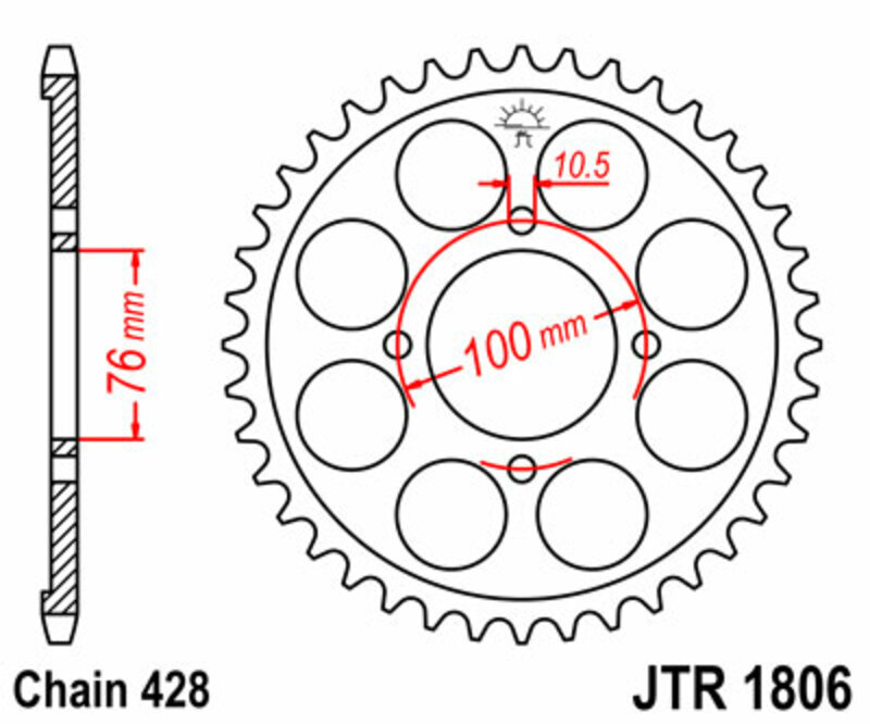Couronne JT SPROCKETS Acier Standard - 428
