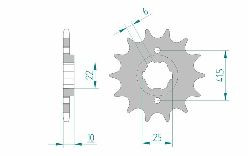 Pignon AFAM acier standard 20508 - 520 