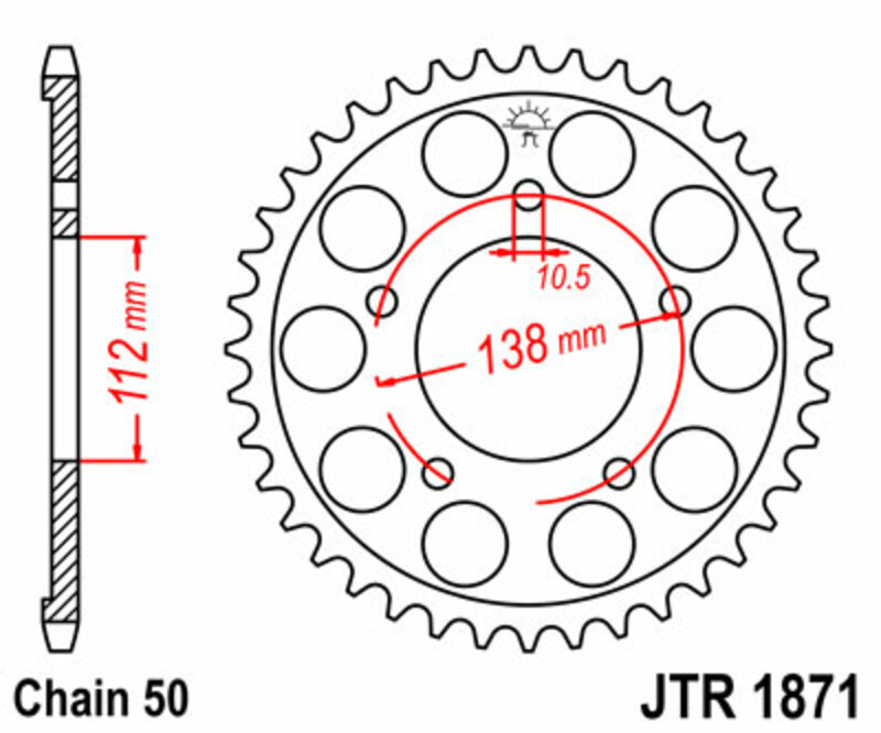 Couronne JT SPROCKETS Acier Standard - 530