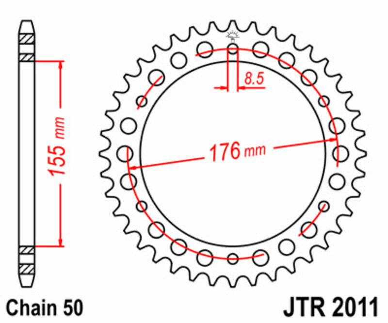 Couronne JT SPROCKETS acier standard 2011 - 530 