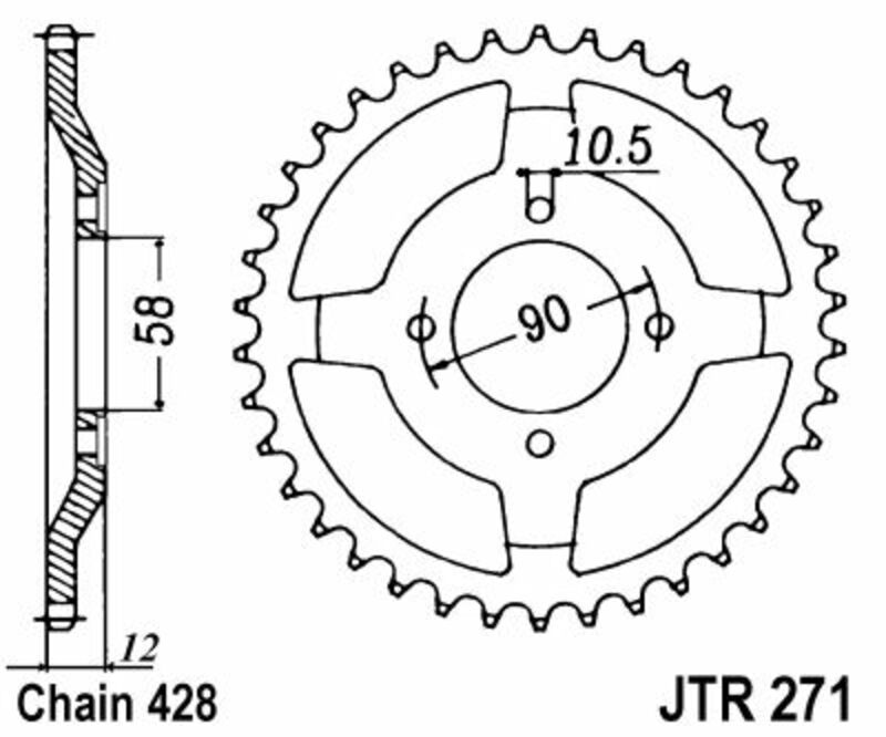Couronne JT SPROCKETS Acier Standard - 428