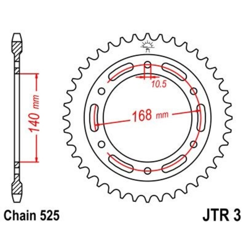 Couronne JT SPROCKETS Acier Renforcé - 525
