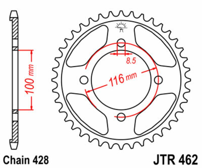 Couronne JT SPROCKETS Acier Standard - 428