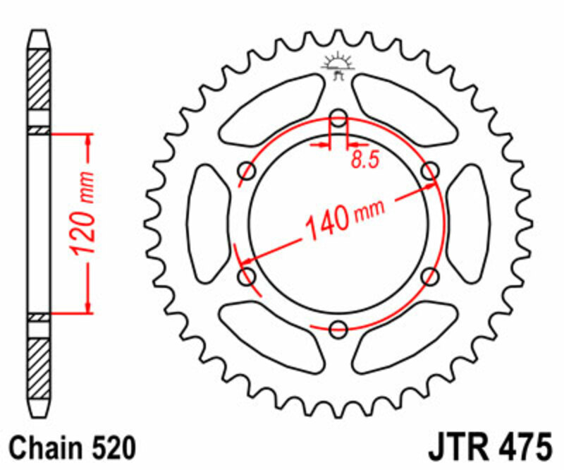 Couronne JT SPROCKETS Acier Standard - 520