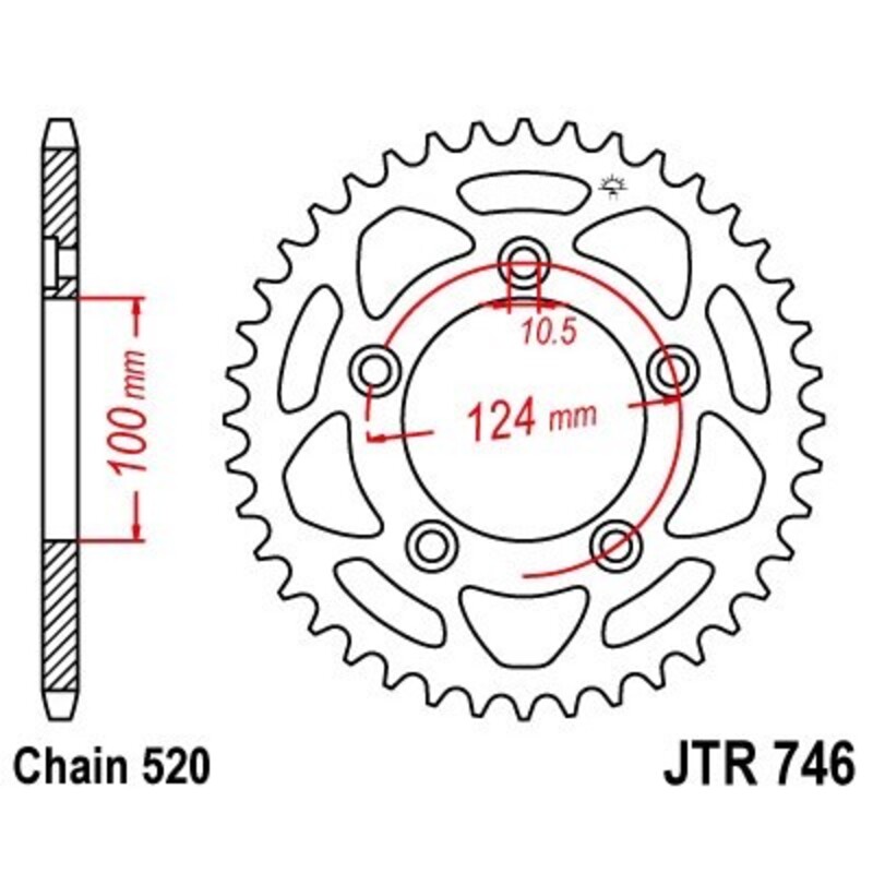 Couronne JT SPROCKETS Acier Standard - 520 