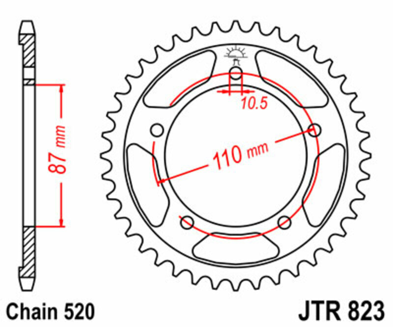 Couronne JT SPROCKETS Acier Standard - 520 