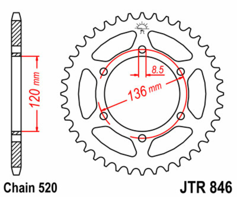Couronne JT SPROCKETS Acier Standard - 520 
