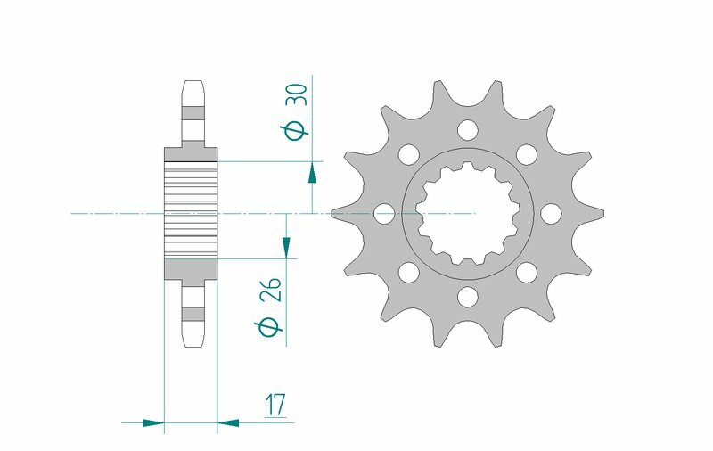 Pignon AFAM acier standard 20615 - 525 