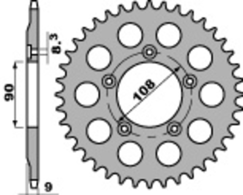 Couronne PBR acier C45 standard 1026 - 520 