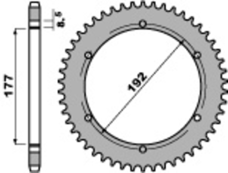 Couronne PBR acier C45 standard 223 - 520 