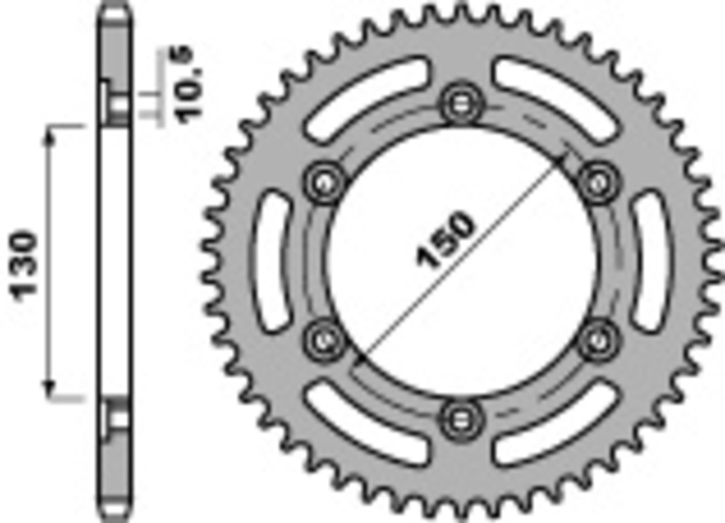 Couronne PBR acier C45 standard 236 - 520 