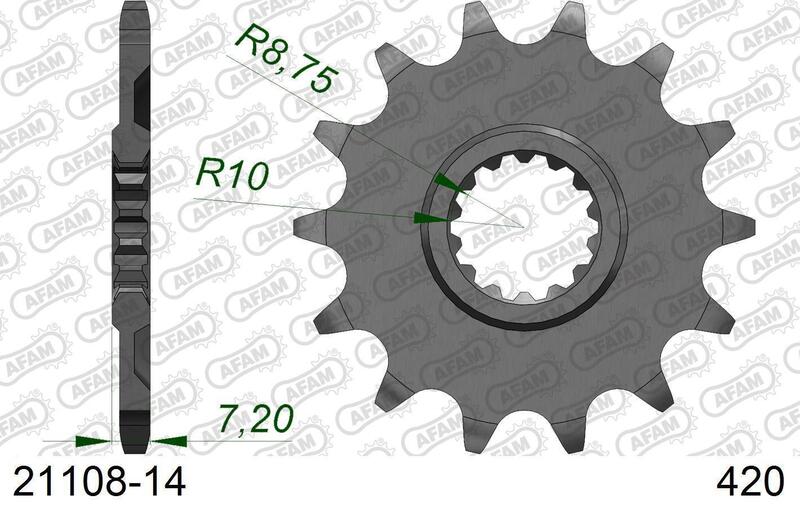 Pignon AFAM acier standard 21108420 