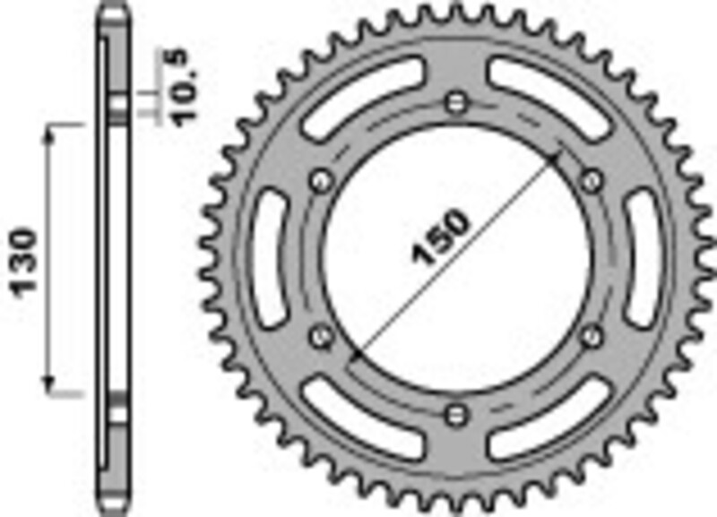 Couronne PBR acier C45 standard 300 - 525 