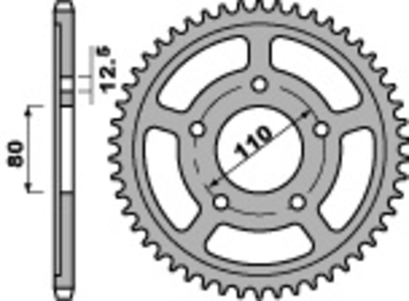 Couronne PBR acier C45 standard 336 - 630 