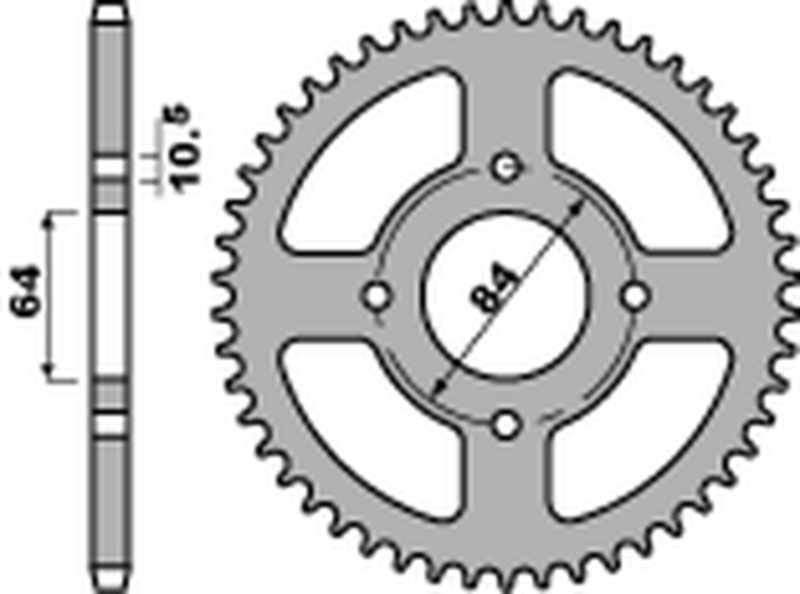 Couronne PBR acier C45 standard 4302 - 520 