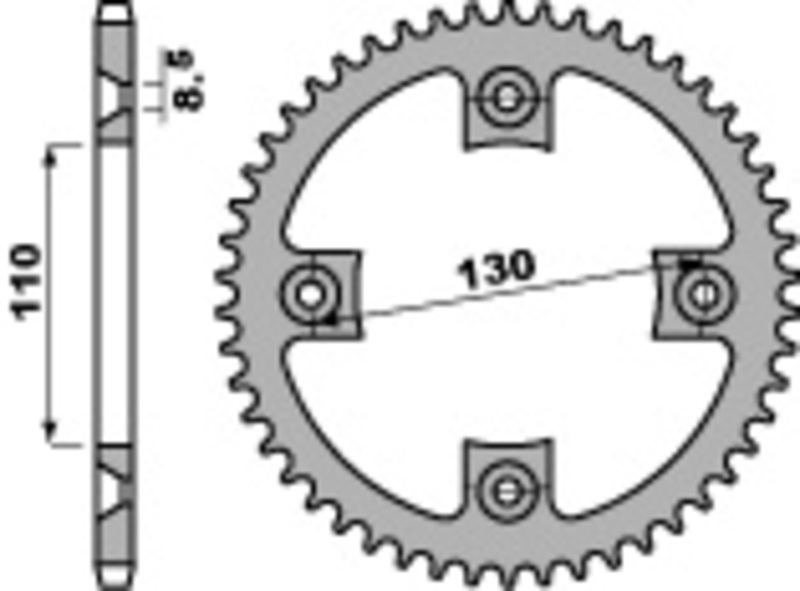 Couronne PBR acier C45 standard 4306 - 420 