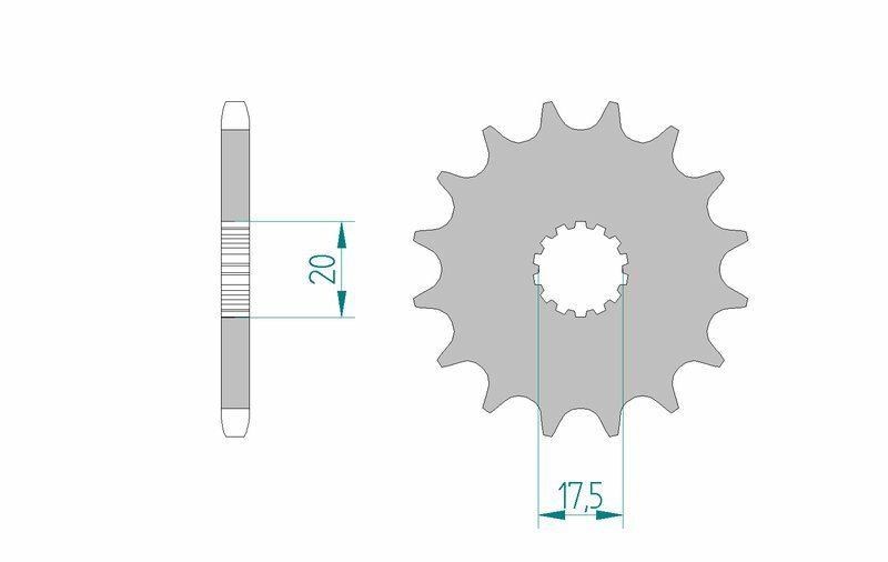 Pignon AFAM acier standard 21202 - 428 