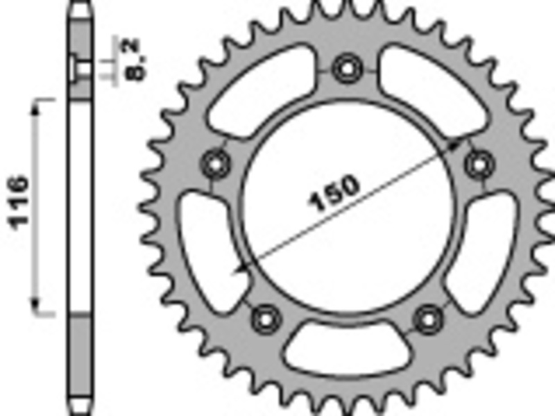 Couronne PBR acier C45 standard 4329 - 520 