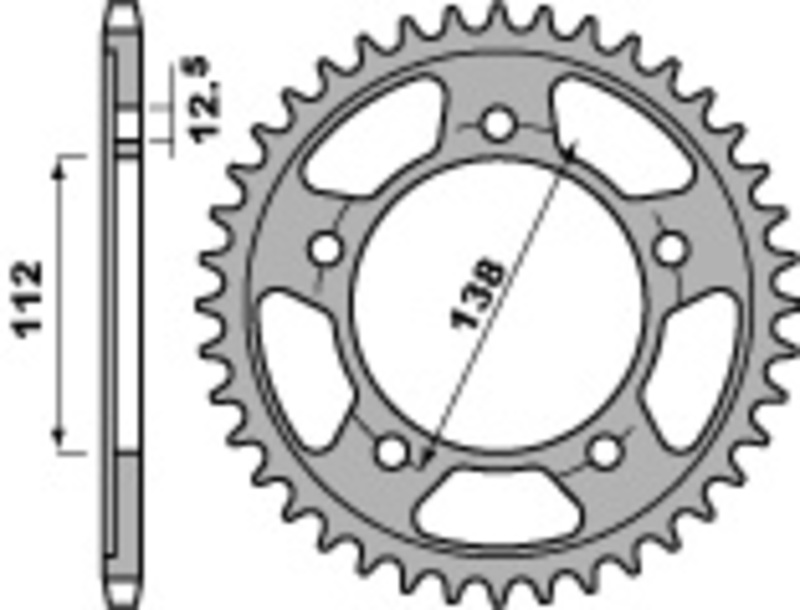 Couronne PBR acier C45 standard 4357 - 525 