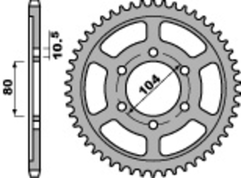 Couronne PBR acier C45 standard 4359 - 525 