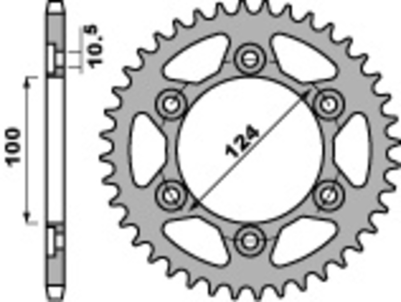 Couronne PBR acier C45 standard 4366 - 525 