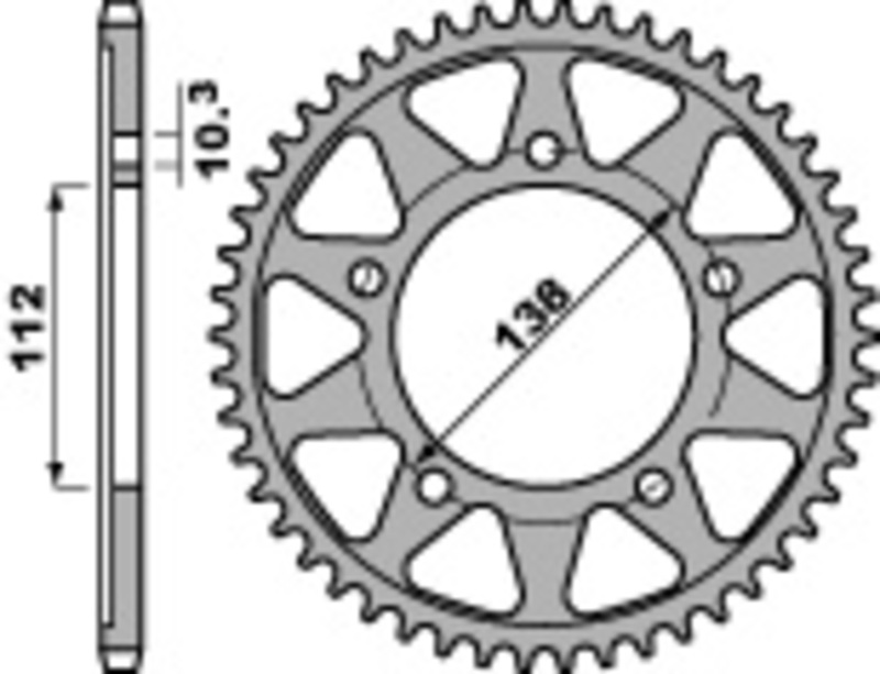 Couronne PBR acier C45 standard 4383 - 530 