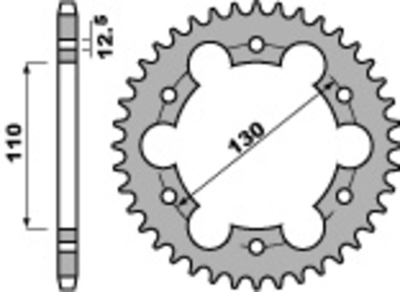Couronne PBR acier C45 standard 4401 - 530 