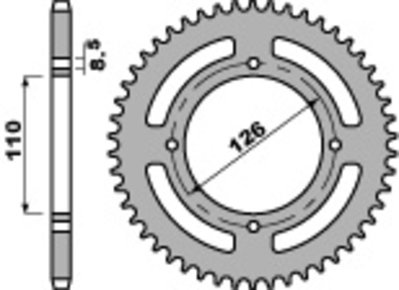 Couronne PBR acier C45 standard 4418 - 420 