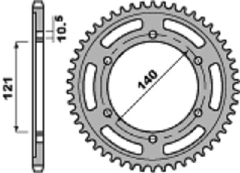 Couronne PBR acier C45 standard 4427 - 525 
