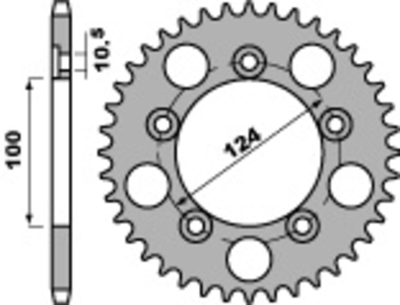 Couronne PBR acier C45 standard 4443 - 525 