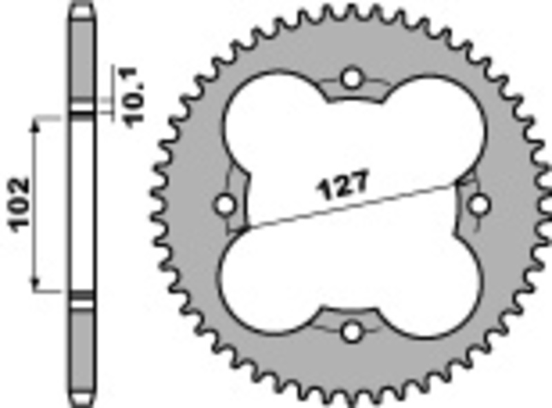 Couronne PBR acier C45 standard 4480 - 520 