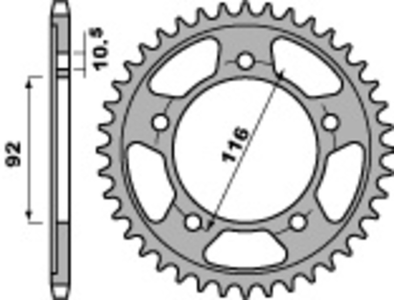 Couronne PBR acier C45 standard 4542 - 530
