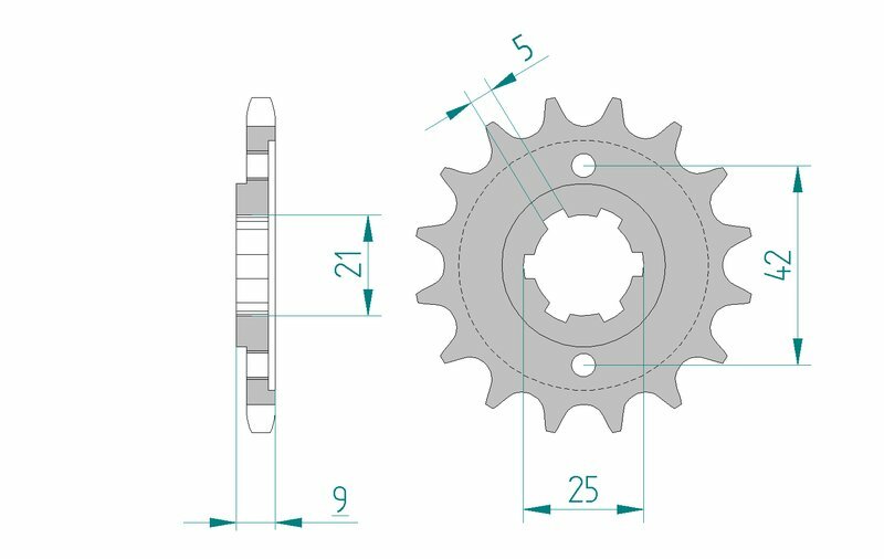 Pignon AFAM acier standard 21304 - 428 