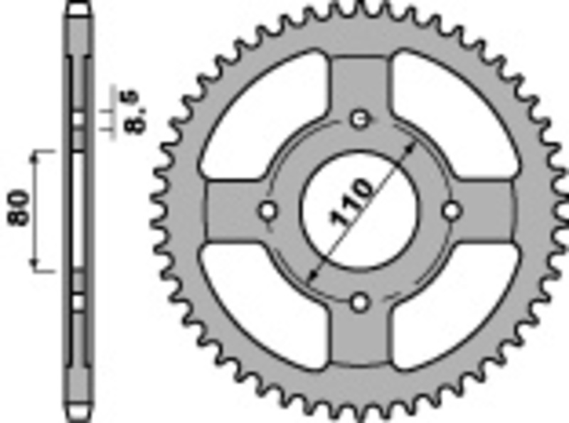 Couronne PBR acier C45 standard 4597 - 428 