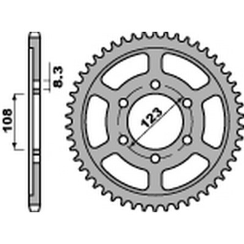 Couronne PBR acier C45 standard 4606 - 428 