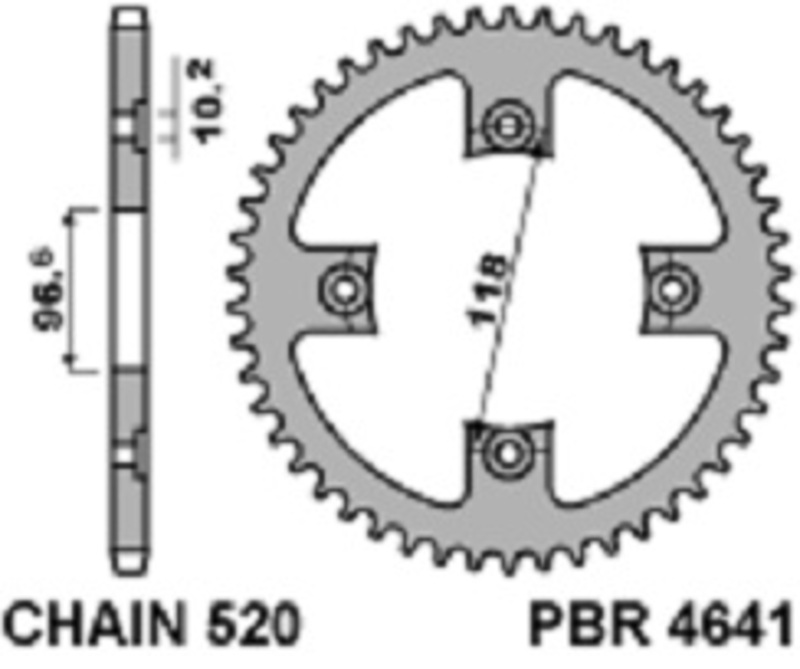Couronne PBR acier C45 standard 4641 - 520 
