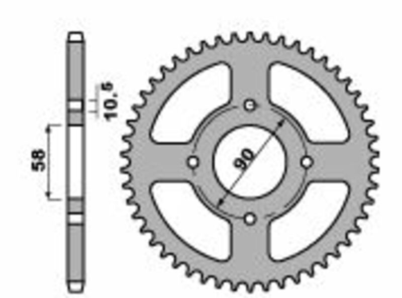 Couronne PBR acier C45 standard 4668 - 520 
