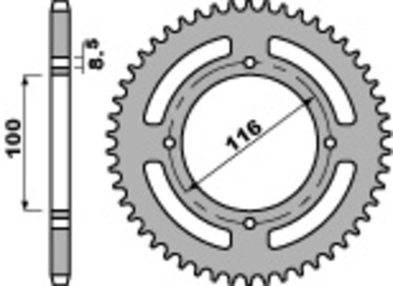 Couronne PBR acier C45 standard 467 - 420 